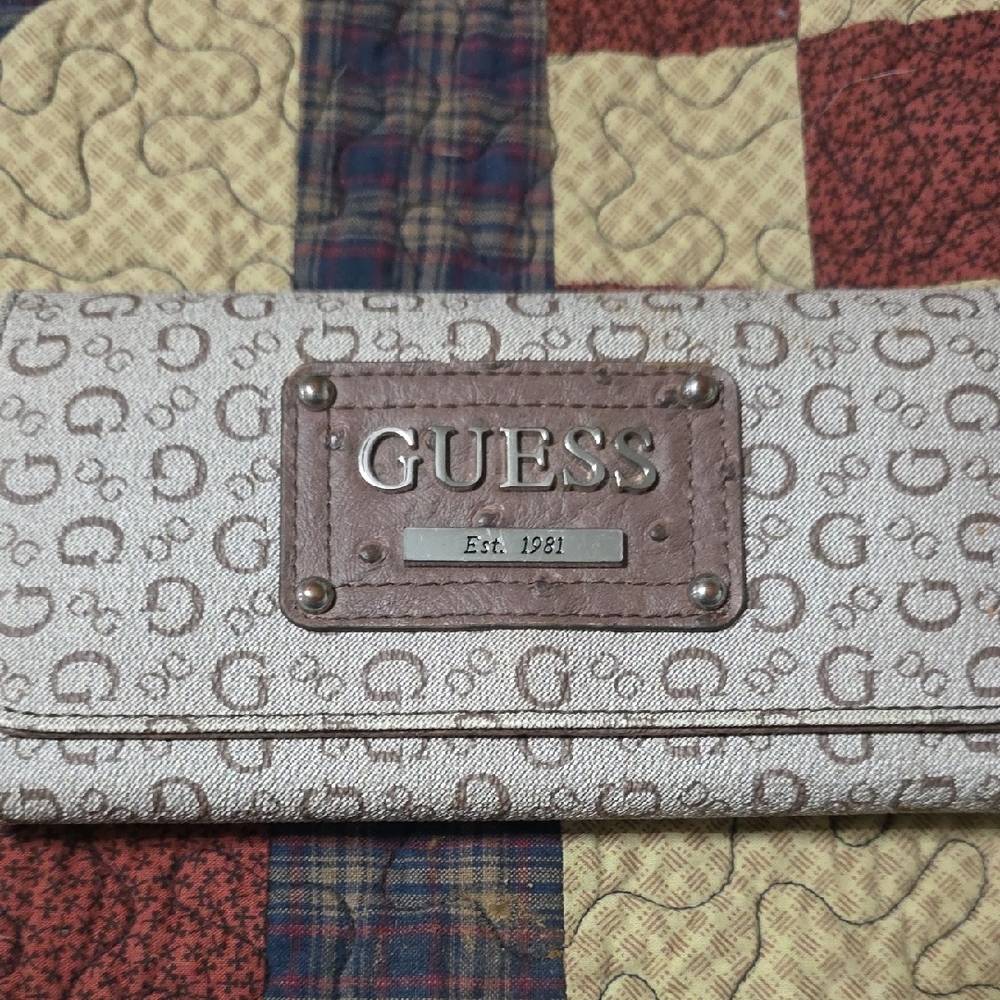 Guess Light Brown Logo Wallet